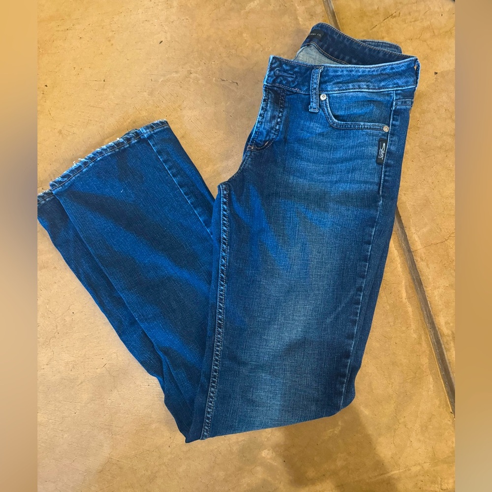 Silver Slim Bootcut Jeans- size W29/33